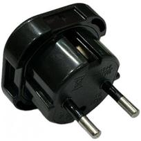 maitinimo 2 pin - CP UK2 Maitinimo kištuko adapteris UK 3 pin to Euro Socket Juodas (Black) - 1 nuotrauka