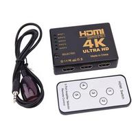 infraredas - RoGer RG-HDMI-SW5IN1-BK HDMI 4K didelės spartos skirstytuvas, 5 HDMI įėjimai (Juodas) - 1 nuotrauka