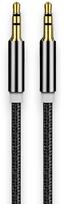 kabelis 3.5mm 2.5mm - iLike AX1B Patvari Pinta Viela 1m 3.5mm Kištukinis iki 3.5mm Juodas (Black) - 1 nuotrauka