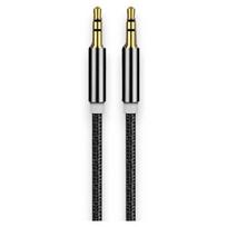 kabelis 3.5mm 2.5mm - iLike AX1B Patvari Pinta Viela 1m 3.5mm Kištukinis iki 3.5mm Juodas (Black) - 2 nuotrauka