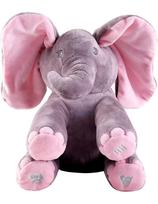 Malplay interaktyvus pliušinis dramblys, 30 cm, pilkas (Gray)