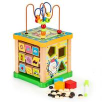 medinis kubas - Vaikiškas lavinantis kubas Ecotoys, medinis (Wood) - 1 nuotrauka