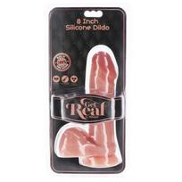 Boss Of Toys Realistiškas silikoninis dildo su sėklidėmis, 20,5 cm, šviesi oda (Light Skin Tone)