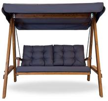 lauko supynes - Sūpynės-sofa Kalune Design Pera 2000, antracito/ruda (Anthracite/Brown) - 2 nuotrauka