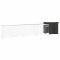 narvas visciukams - vidaXL narvas viščiukams Antracito (Anthracite) 500 x 91 x 100 cm - 2 nuotrauka