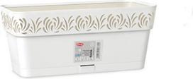 Stefanplast Gaia Gėlių lovelis su vandens rezervuaru, 30 x 13 x 12 cm, baltas (White)