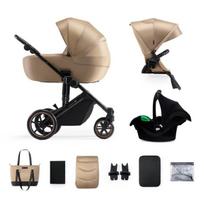 primo vezimelis - Universalus vežimėlis KinderKraft Prime 2 3in1 Mink Pro, smėlio (Sandrose Beige) - 2 nuotrauka