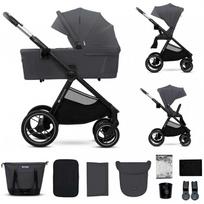 kinderkraftat - Kombinuotas vežimėlis KinderKraft Nea 2.0, tamsiai pilkas (Deep Grey) - 2 nuotrauka