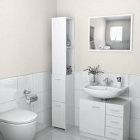 vidaXL Vonios spintelė, balta (White), 25 x 25 cm x 170 cm