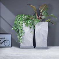 vazonas 40 cm - Vazono padėklas Prosperplast IPMS400, pilka (Grey), 40 cm - 2 nuotrauka