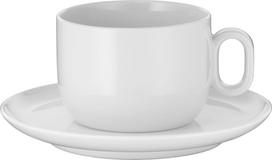 WMF Barista Kapučino puodeliai su lėkštutėmis, 2 vnt., balti (White)