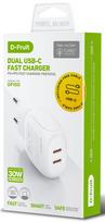 pakrovejas usb c 100w - D-Fruit DF100 30W 2xUSB-C + USB-C laidas 1m - 1 nuotrauka