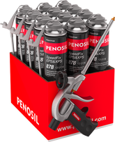 sandarinimo putos 12 vnt - PENOSIL SPEEDFIX EPS & XPS 878, 750 ml + pistoletas C1 - 1 nuotrauka