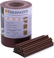 Tvoros juostos rinkinys BAUSWERN Eco, 35 x 0,19 m (450 g/m²) + 28 klipsai RAL8017 (Ruda)