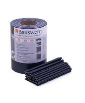 Tvoros juostos rinkinys BAUSWERN Eco, 35 x 0,19 m (450 g/m²) + 28 klipsai RAL7016 (Pilka)