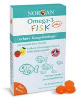 citrinos - NORSAN OMEGA-3 FISK JELLY, braškių citrinų skonio, 45 guminukai - 1 nuotrauka