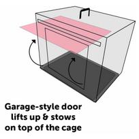suns buda - Karlie Flamingo Metal Cage - šuns narvas, 59x93x62,5 cm, Juodas (Black) - 2 nuotrauka