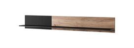 20 cm lentyna - Sieninė lentyna Halmar Random P-2, ąžuolo/juoda (Oak/Black), 180 cm x 20 cm x 25 cm - 1 nuotrauka
