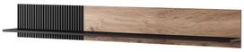 20 cm lentyna - Sieninė lentyna Halmar Random P-2, ąžuolo/juoda (Oak/Black), 180 cm x 20 cm x 25 cm - 2 nuotrauka