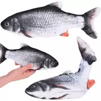 pliusiniai zaislai zuvis - Pliušinis žaislas Žuvis Jokomisiada, pilka/juoda, 3 cm - 2 nuotrauka