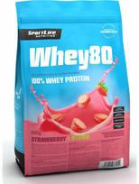 sport protein - SportLife Whey80 Strawberry + Stevia, 600 g - 3 nuotrauka