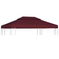 vidaXL Pavėsinės uždangalas, bordo (Red), 4x3 m, 310 g/m²