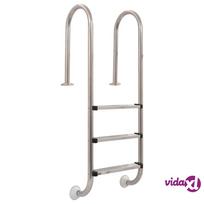baseino kopeteles - Bestway 3 pakopų baseino kopėtėlės, 120 cm, nerūdijantis plienas (Stainless Steel) - 2 nuotrauka