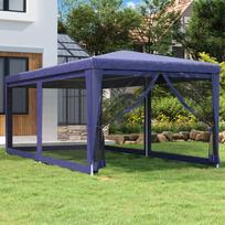 vidaXL Proginė palapinė su 6 tinklinėmis sienomis, mėlyna (Blue), 3x6m, HDPE