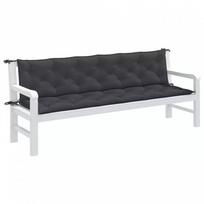lauko suoliukai - vidaXL Sodo suoliuko pagalvėlės, 2vnt., antracito (Anthracite), 200 x 50 x 7 cm - 2 nuotrauka