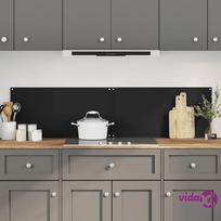 vidaXL Virtuvės sienelės Juodos (Black), 80 mm x 400 mm, 2 vnt.
