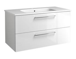 Vonios spintelė RB BATHROOM LUNA 100, 99 x 50 x 45 cm, 2 stalčiai, baltos sp.