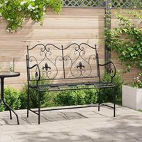 Lauko suolas vidaXL, juodas (Black)