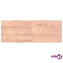 stalvirsis 160x60 - vidaXL Stalviršis, šviesiai rudas (Light Brown), 160x60x(2-4) cm, medienos masyvas - 3 nuotrauka