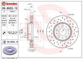 brembo xtra - Stabdžių diskas BREMBO 09.8633.1X - 2 nuotrauka