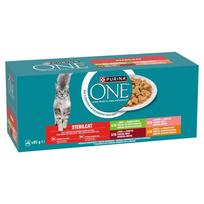 purina one sterilcat - Šlapias kačių maistas PURINA One Sterilcat, jautiena/lašiša/vištiena/kalakutiena, 40x85 g - 1 nuotrauka