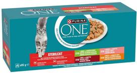purina one sterilcat - Šlapias kačių maistas PURINA One Sterilcat, jautiena/lašiša/vištiena/kalakutiena, 40x85 g - 2 nuotrauka