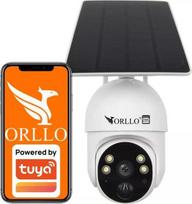 4g kamera su saules - ORLLO TZ1 PRO 4G LTE Belaidė pasukama IP kamera su saulės kolektoriumi (Balta/White) - 1 nuotrauka