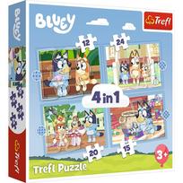 Trefl Puzzle 4in1 Bluey ir jo pasaulis 34637, 71 dal.
