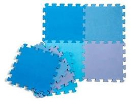 BABYTROLD minkštas kilimėlis-dėlionė PUZZLE PLAY MAT, Mėlynas/Violetinis