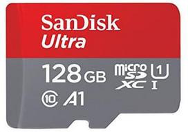 128 atminties - Sandisk 128GB Ultra Android micro SDXC + SD Adapter \ 100MB/s A1 Class 10 UHS-I - 1 nuotrauka