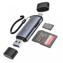 sd card usb c reader - Tech-Protect Ultraboost kortelių skaitytuvas SD/microSD USB/USB-C, pilkas (Gray) - 2 nuotrauka