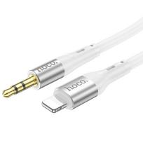 lightning to 3.5mm - HOCO UPA22 AUX Jack 3,5 mm į Lightning 1 m Baltas (White) - 2 nuotrauka