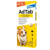 225 - AdTab kramtomosios tabletės nuo erkių ir blusų šunims, 5,5-11 kg, 225 mg, 1 tabl. - 2 nuotrauka