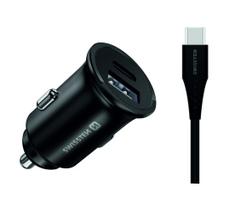 samsung charger usb c - Swissten SW-CCH-ME-SFC-25W-BK Automobilinis įkroviklis, 35W, Juodas (Black) - 1 nuotrauka