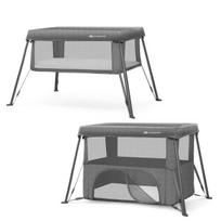 sulankstomas maniezas - Kelioninė lovytė-maniežas Kinderkraft Cami, pilka (Grey) - 1 nuotrauka