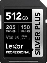 a2 kortele - Lexar SDXC Professional SILVER Plus 512GB UHS-I U3 A2 - 1 nuotrauka