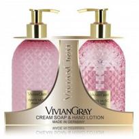 kosmetikos rinkinys - Vivian Gray kosmetikos rinkinys Baltas Muskusas ir Ananasas (Kreminis muilas + Rankų losjonas), 2x300 ml - 2 nuotrauka