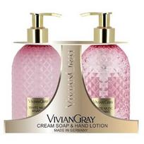 kosmetikos rinkinys - Vivian Gray kosmetikos rinkinys Baltas Muskusas ir Ananasas (Kreminis muilas + Rankų losjonas), 2x300 ml - 3 nuotrauka