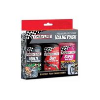Finish Line Grandinės priežiūros rinkinys Value Pack Dry 3 vnt. x 120 ml