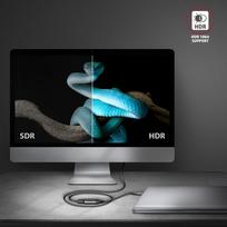 usb c hdmi adapteris - AXAGON RVC-HI2M USB-C -> HDMI 2.0 adapter 4K/60Hz Aluminum, 25cm cable - 6 nuotrauka